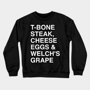 breakfast menu distressed Crewneck Sweatshirt